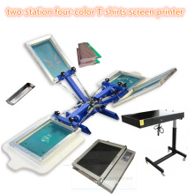 TM-R4k 2-Station Máquina de impresión de pantalla textil de 4 colores